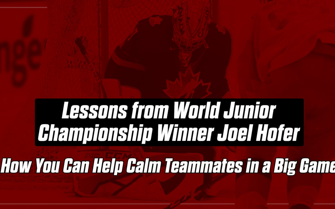 How You Can Help Calm Teammates in a Big Game