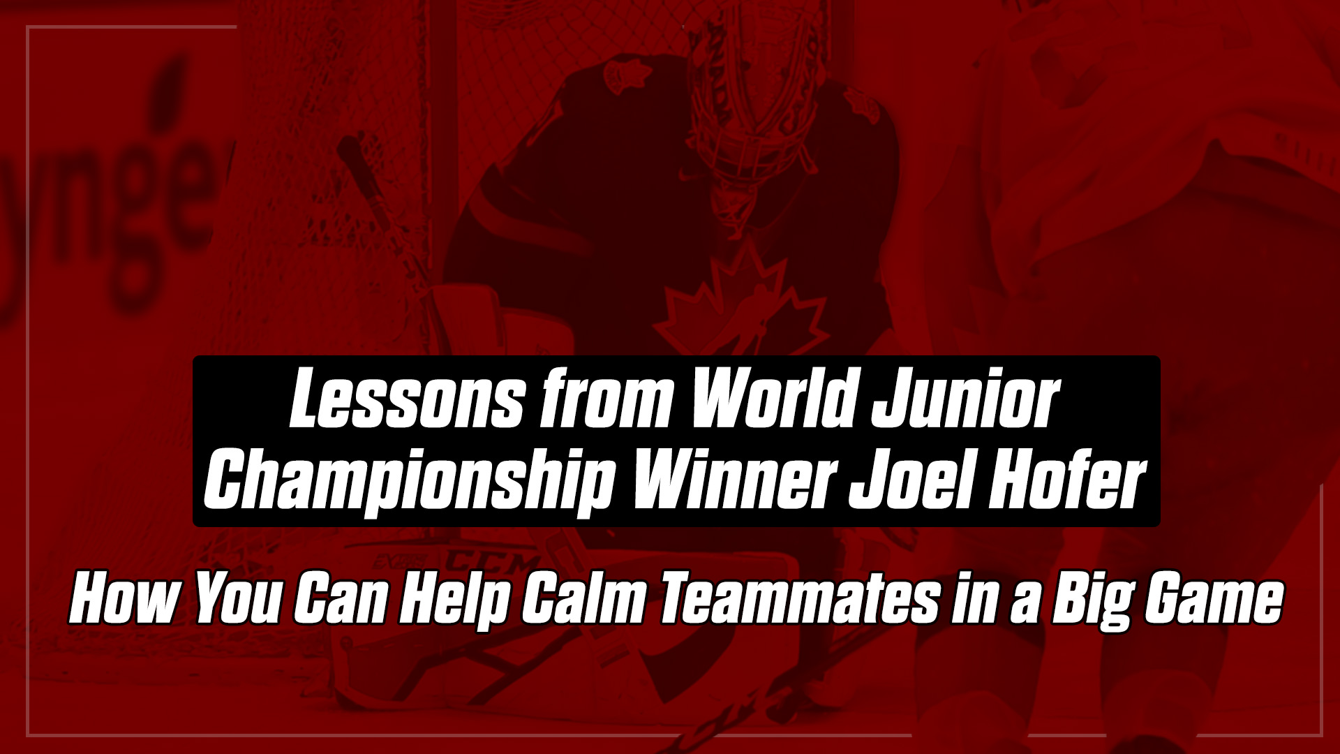 How You Can Help Calm Teammates in a Big Game