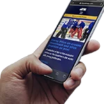 InGoal Magazine for Goalies being read on an iPhone