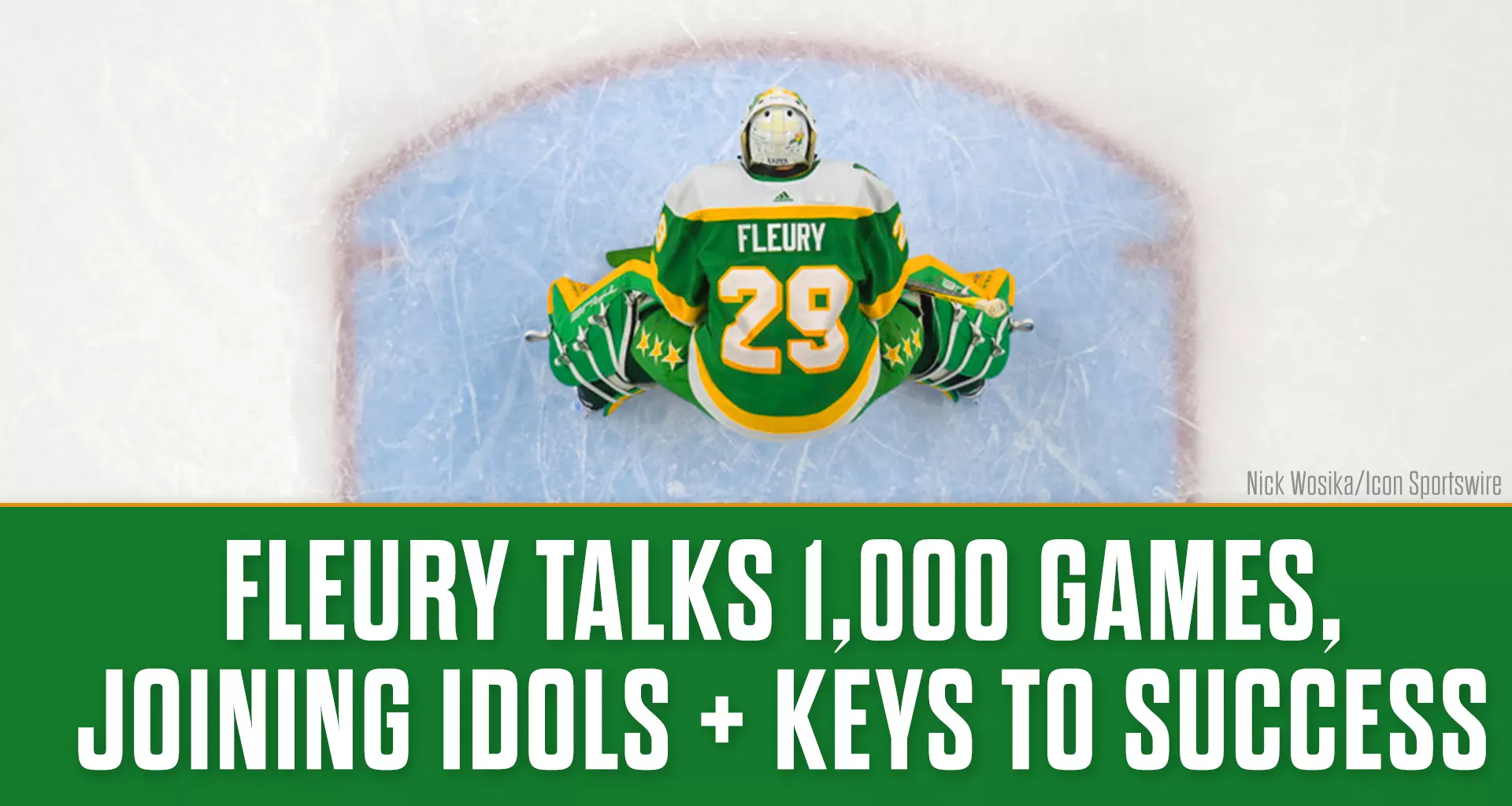 Fleury plays milestone 1000th game