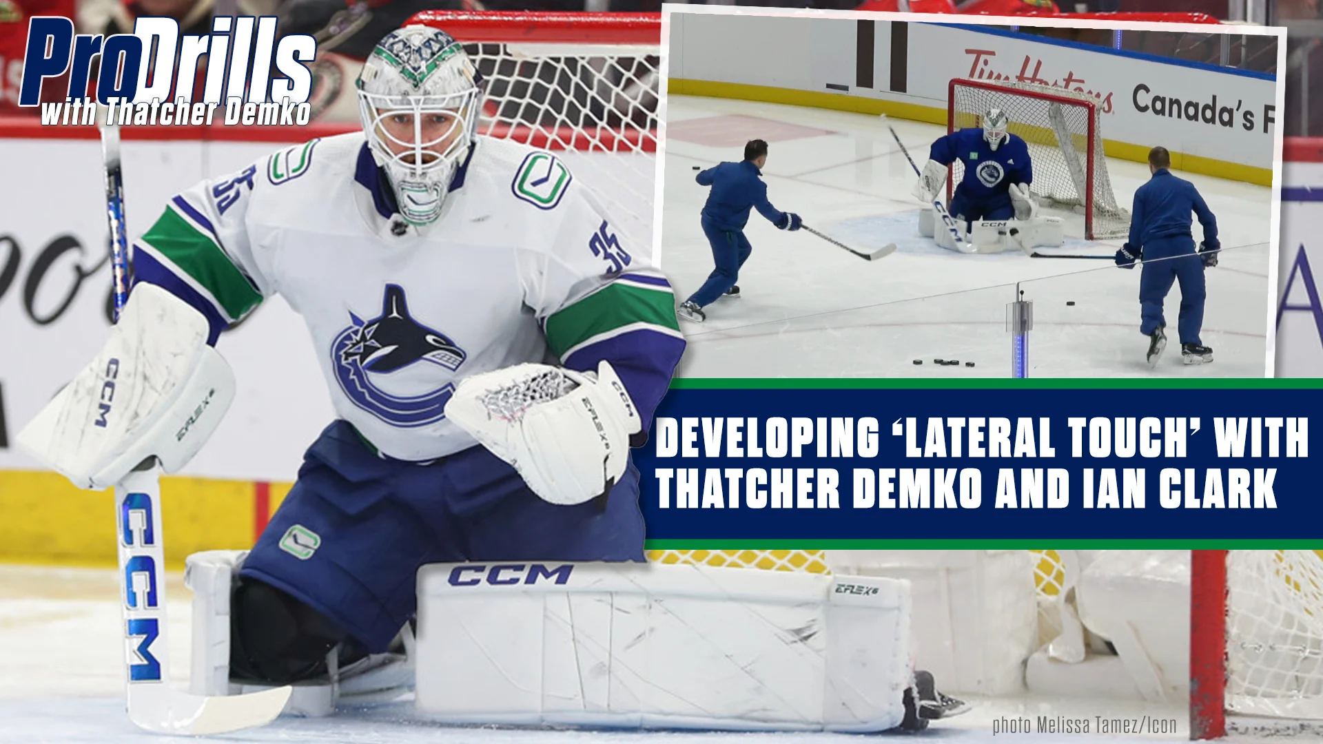Canucks Goalie Coach Ian Clark and Thatcher Demko Share Drills for Lateral Recoveries