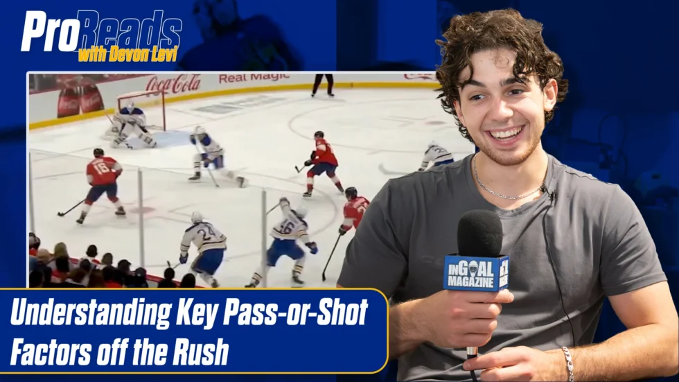 Devon Levi ProRead 8 pass or shot off the rush